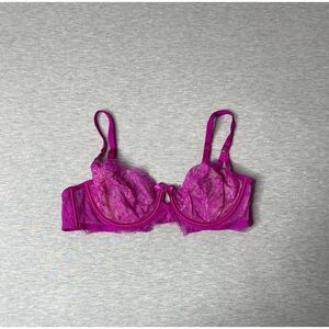 Victoria’s Secret Very Sexy Purple Embroidered Unlined Demi Bustier Bra